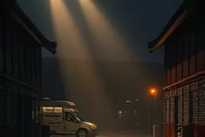 第七个黎明悬疑剧封面，黎明时分的城市剪影